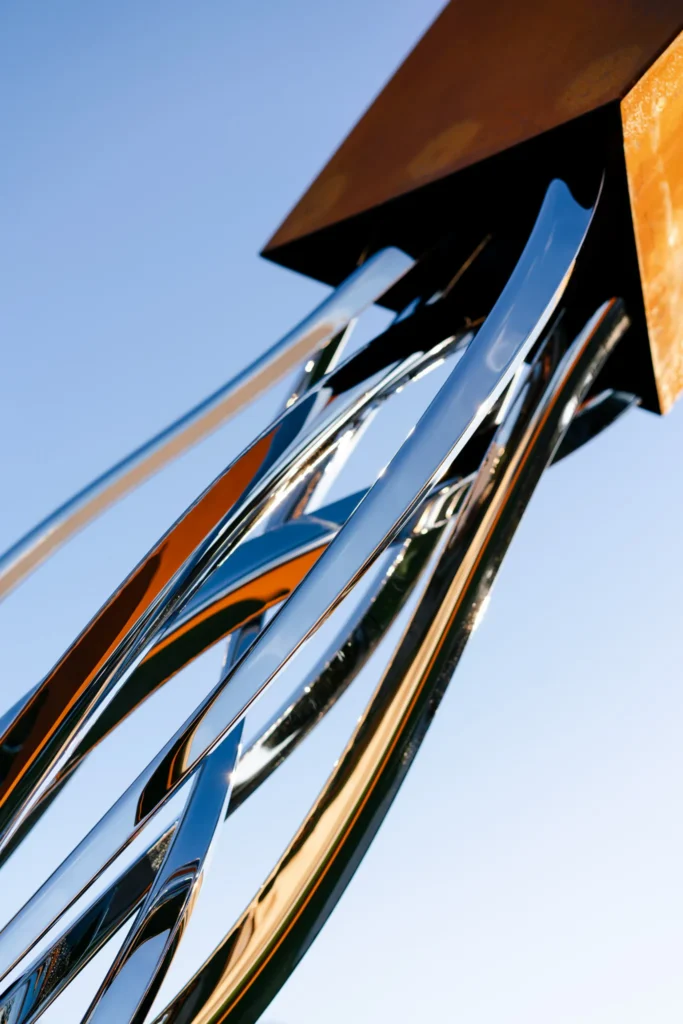 Beyond the Surface sculpture by Sam Hopkins at Perth Sky Sculpture Park